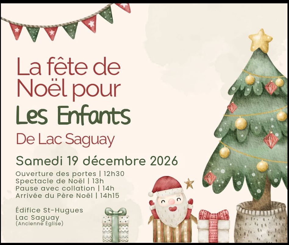 La fête de Noël des enfants de Lac-Saguay